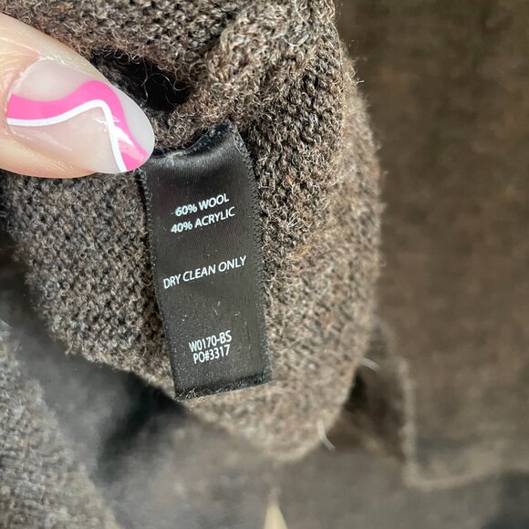 🌸 Betabrand Black Sheep Wrap wool blend Sweater S/M - Picture 6 of 8